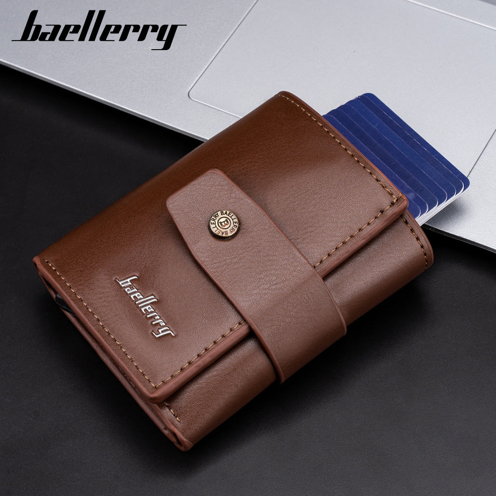 Men's Fold Business Metal Aluminum Box Automatic Card Holder