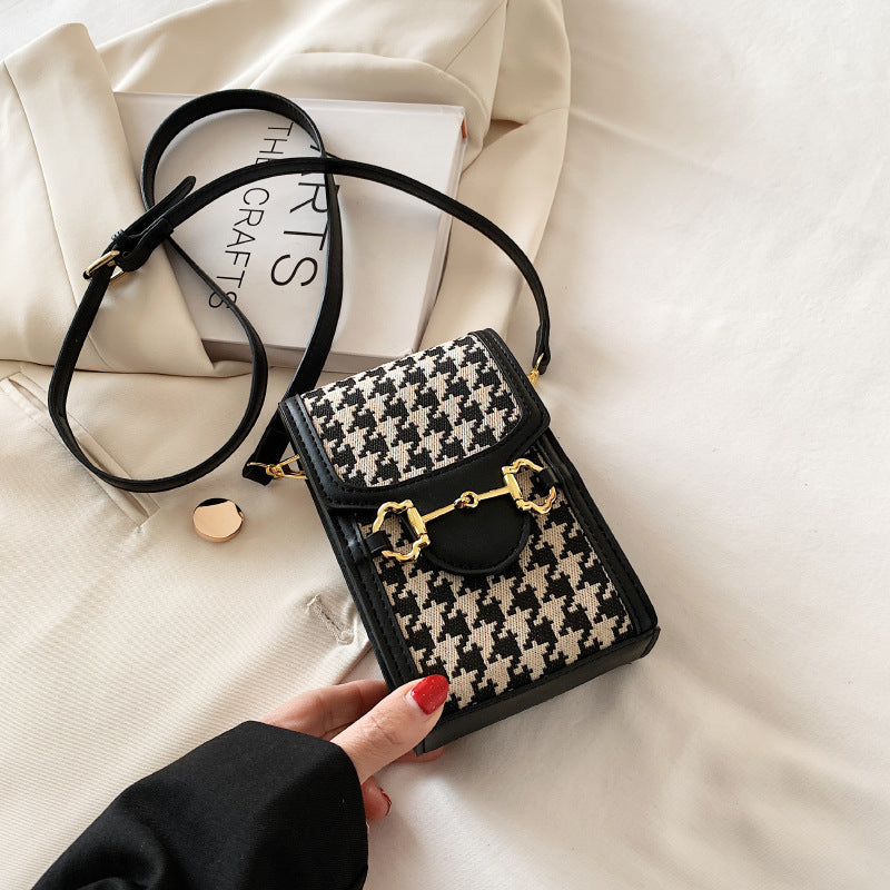 Women's Korean Fashionable Simple Mobile Texture Crossbody Bags