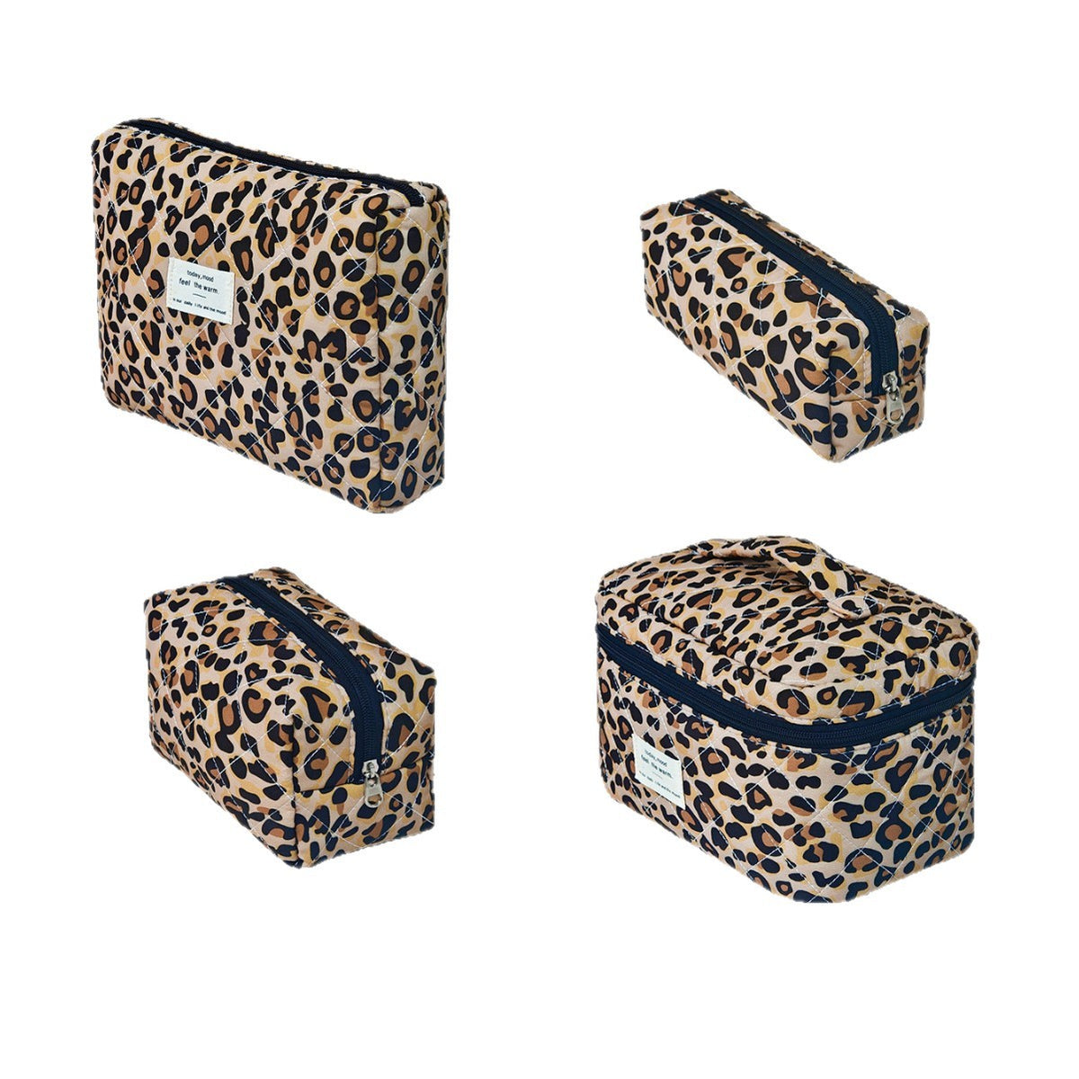 Polyester Cotton Leopard Vertical Large Capacity Bags