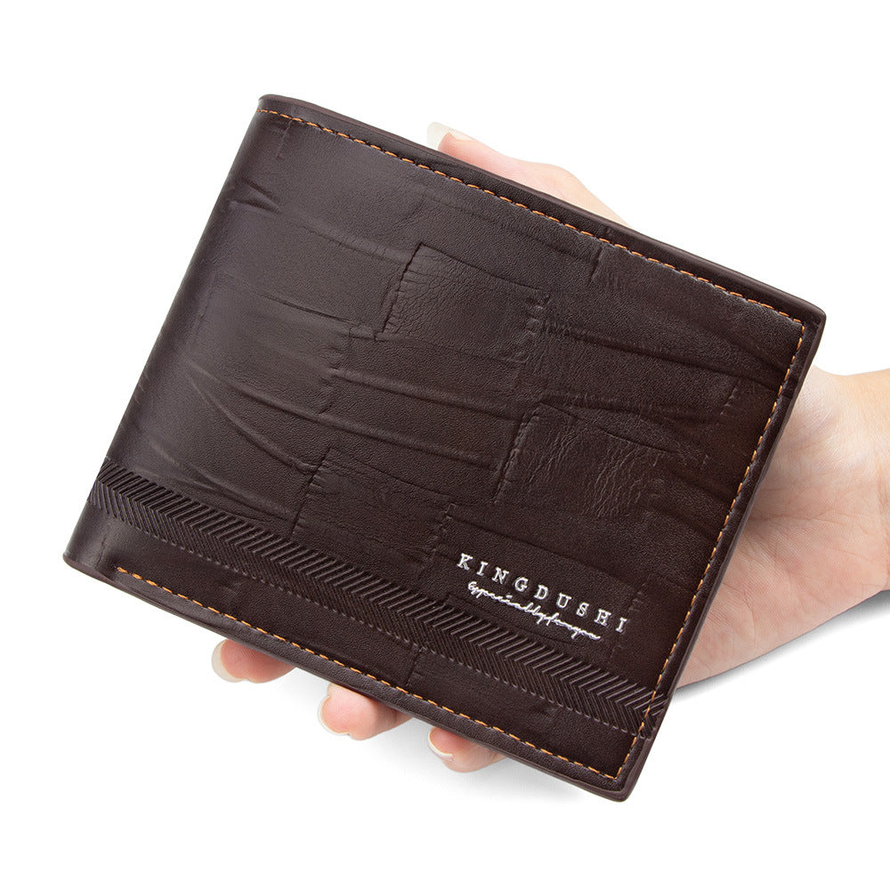 Men's Short Simple Multifunctional Zipper Sier Men's Wallet