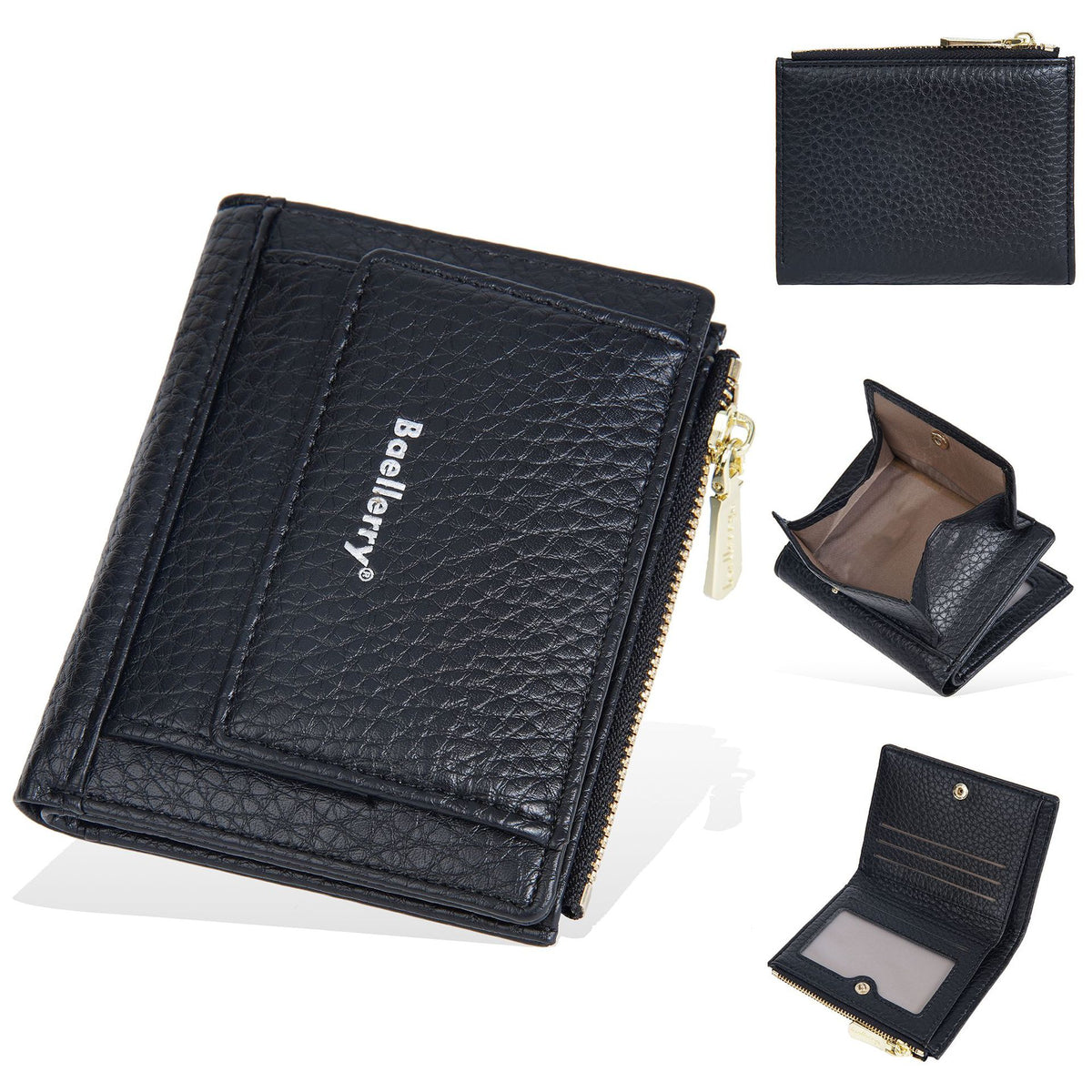 Women's Short Simple Multiple Slots Zipper Mini Ladies Wallet