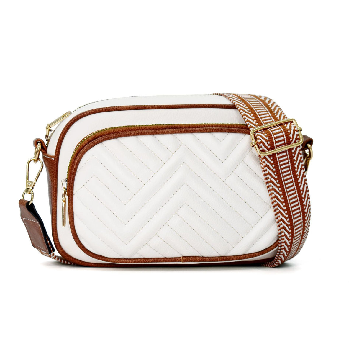 Embroidered Plaid Retro Popular Color Matching Ribbon Lion Women's Messenger Bag