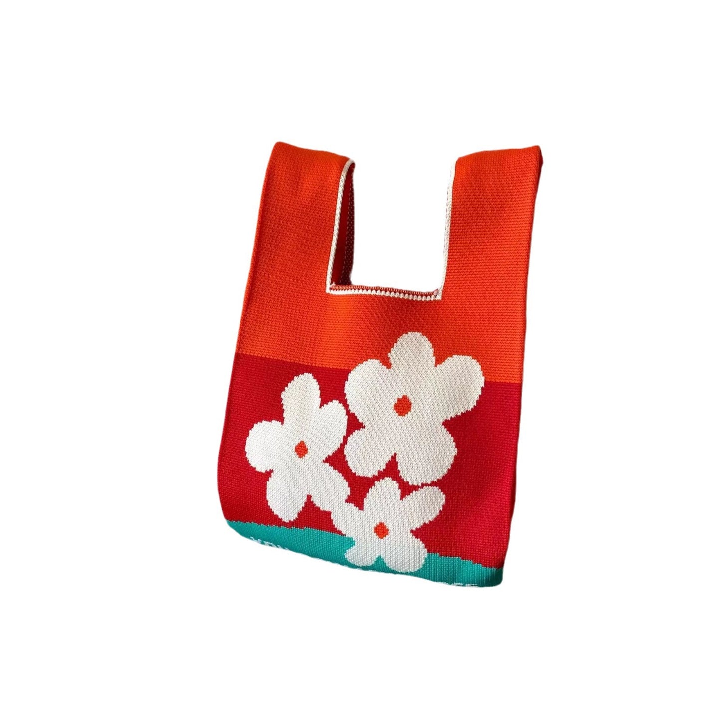 Women's Capacity Striped Knitted Portable Out Bags