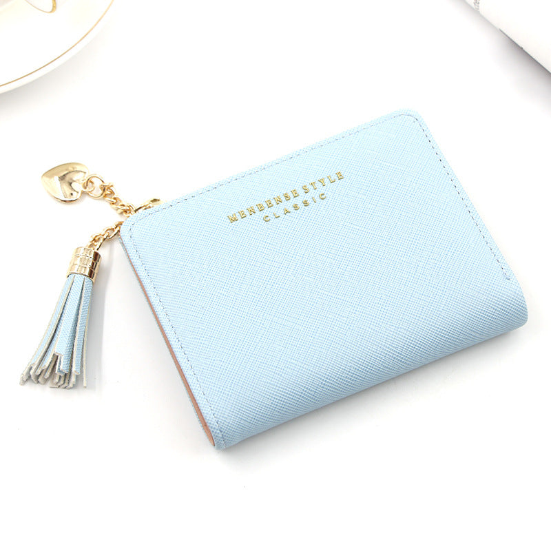 Women's Short Zip Simple Elegant Clutch Coin Purses