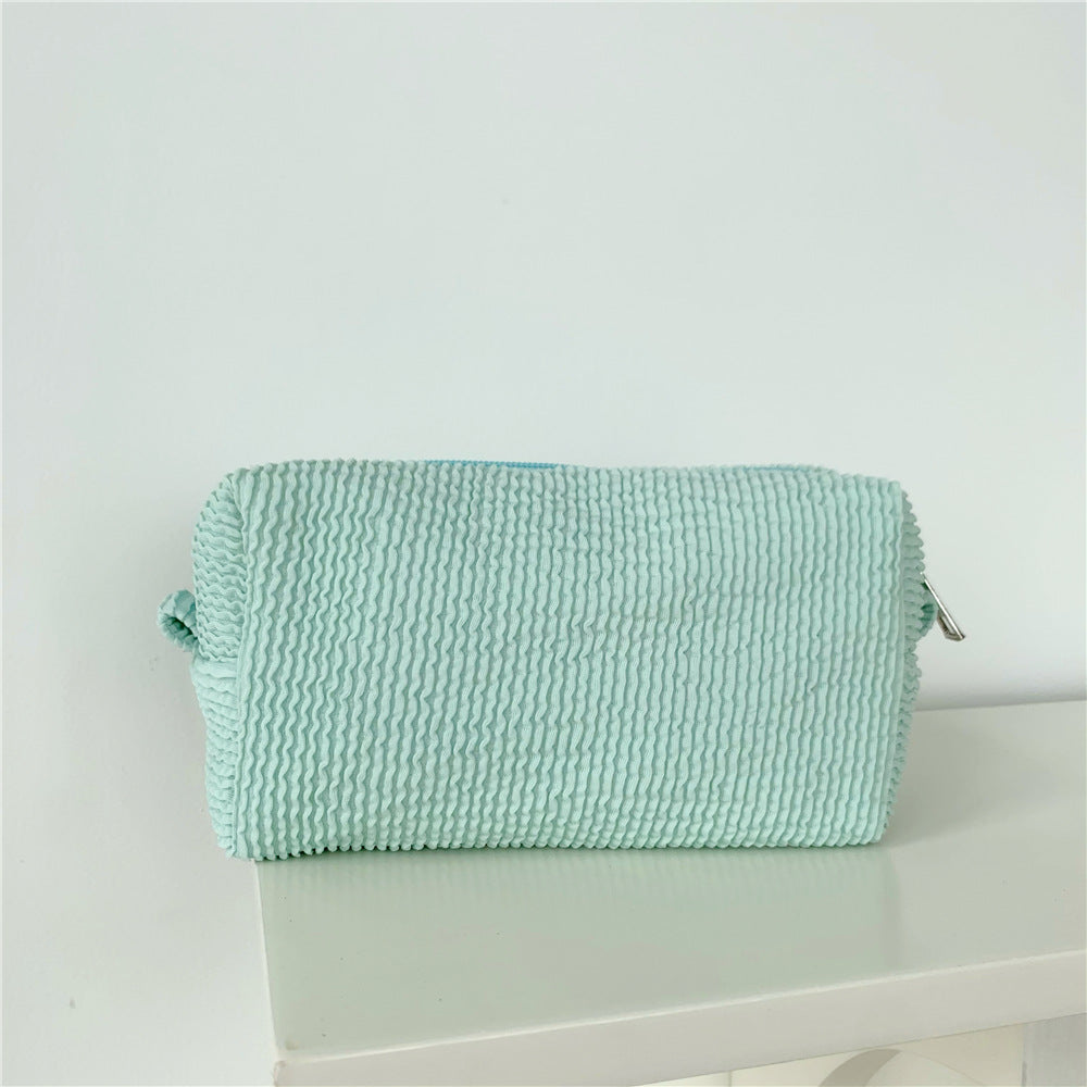 Summer Solid Color Pleated Wave Fresh Bags