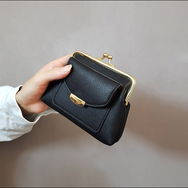 Women's Lychee Pattern Fashion For Short Cute Trendy Coin Purses