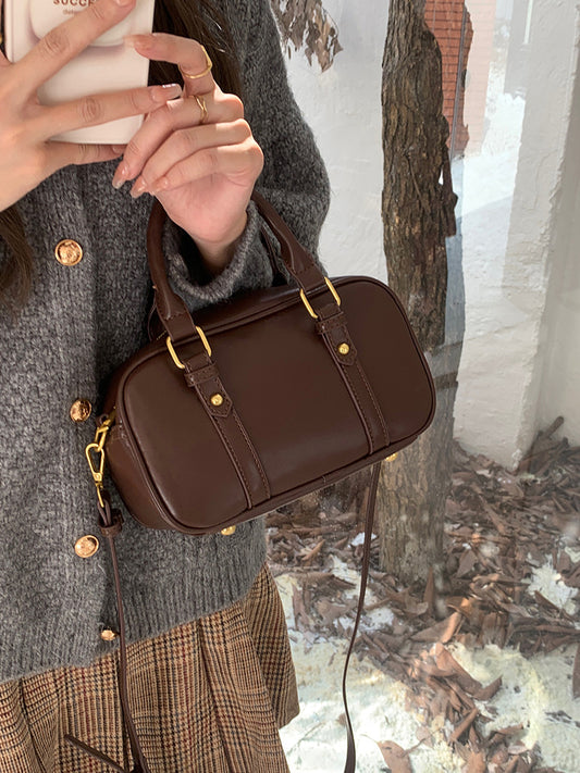 Women's Retro Commuter Korean Style Bowling Shoulder Bags