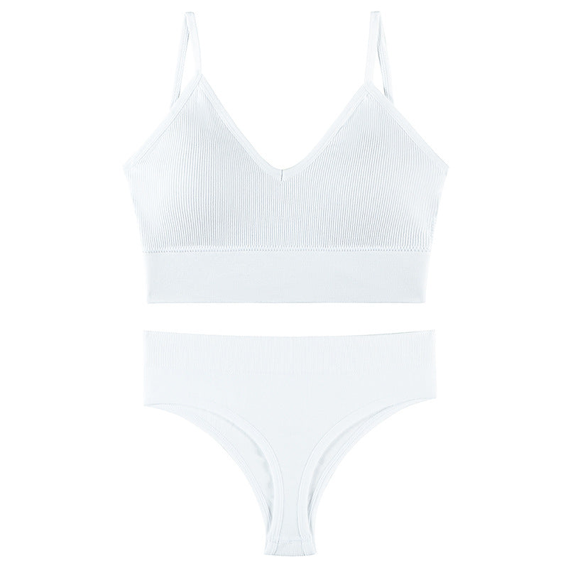 Women's French Suit Wireless Push Up Thin Lingerie Sets