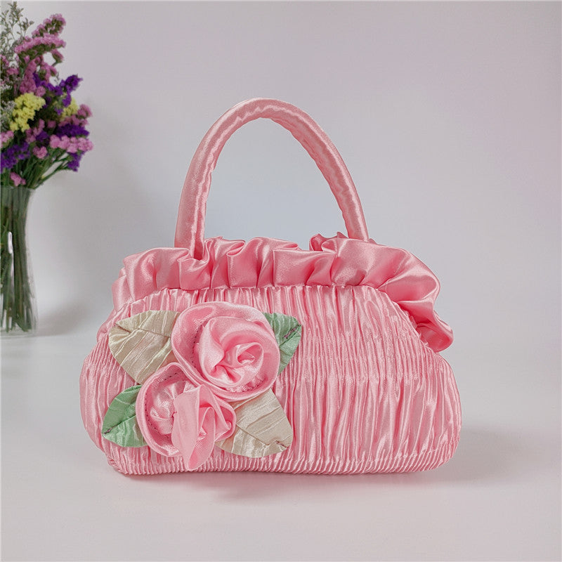 Korean Exquisite Handmade Flower Mother Sweet Handbags