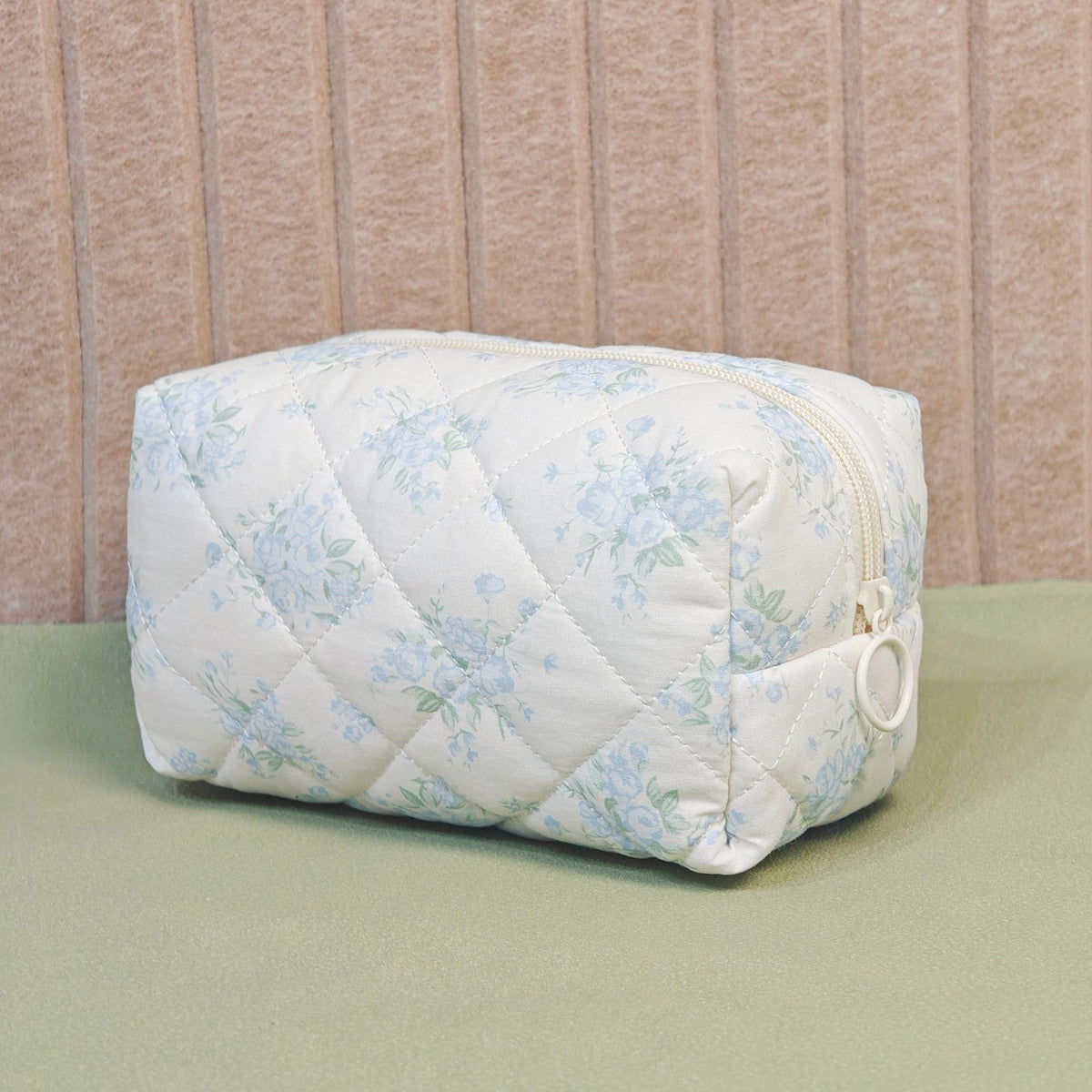 Bear Printing Vertical Large Capacity Portable Pillow Cosmetics Makeup Bag