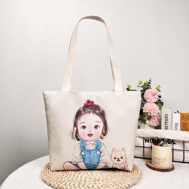Canvas Fabric Duplex Printing Versatile Large Capacity Month Sales Thousand Bags