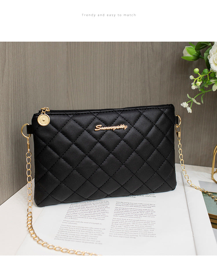 Classy Charming Women's Rhombus Chain Embroidered Women's Shoulder Bag