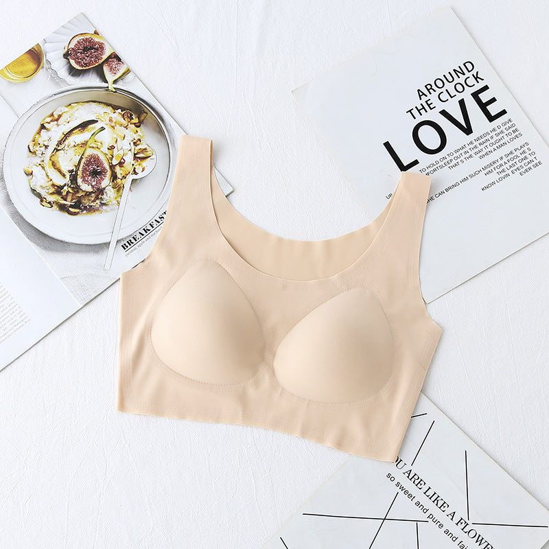 Women's Wireless Underwear Breathable Traceless One-piece Sleep Thin Big Bras