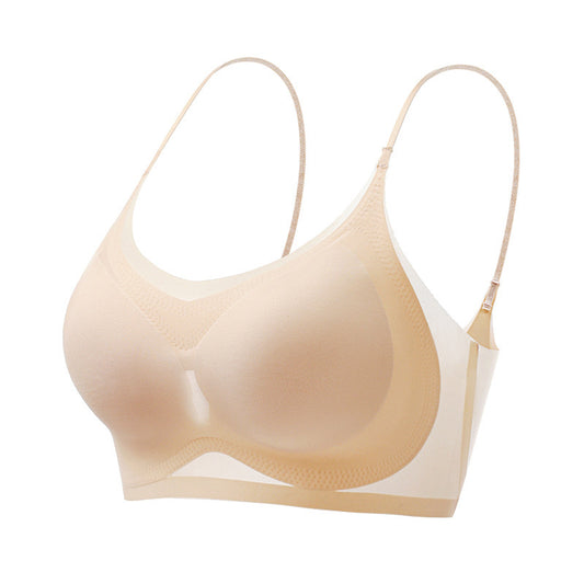 Women's Summer Ice Silk Seamless Underwear Thin Breathable Bras