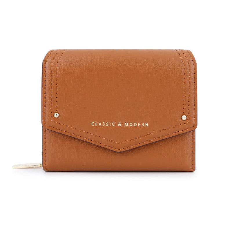 Women's Slots Korean Style Solid Color Short Ladies Wallet