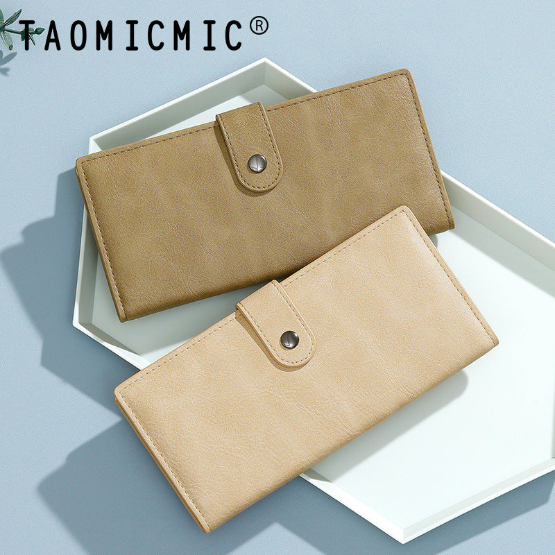 Fashion High Sense Long Simple Zipper Ladies Wallets