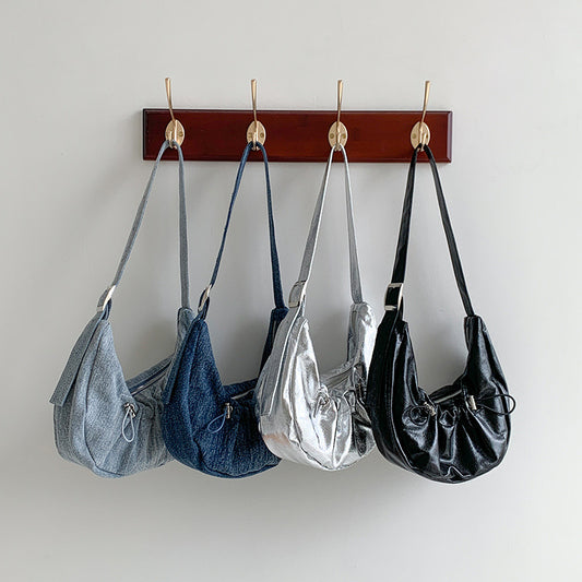 Women's One Design Personalized Tide Drawstring Ruffle Shoulder Bags