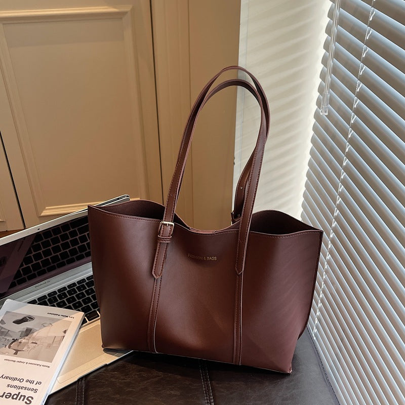 Korean Style Fashionable Simple Large Capacity Women's Shoulder Bag