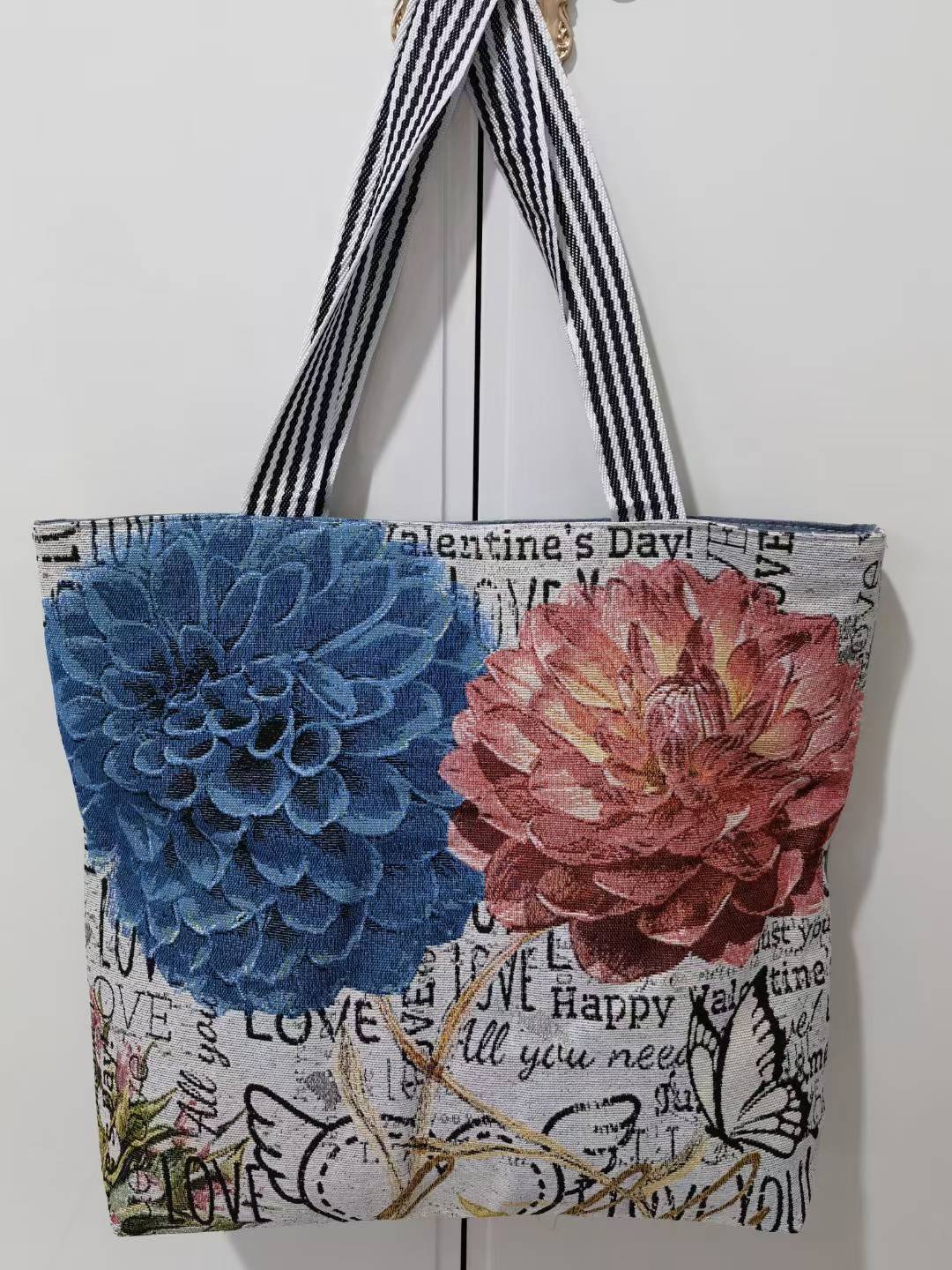 Women's Ethnic Style Canvas Large Jacquard Embroidered Elephant Versatile Shoulder Bags
