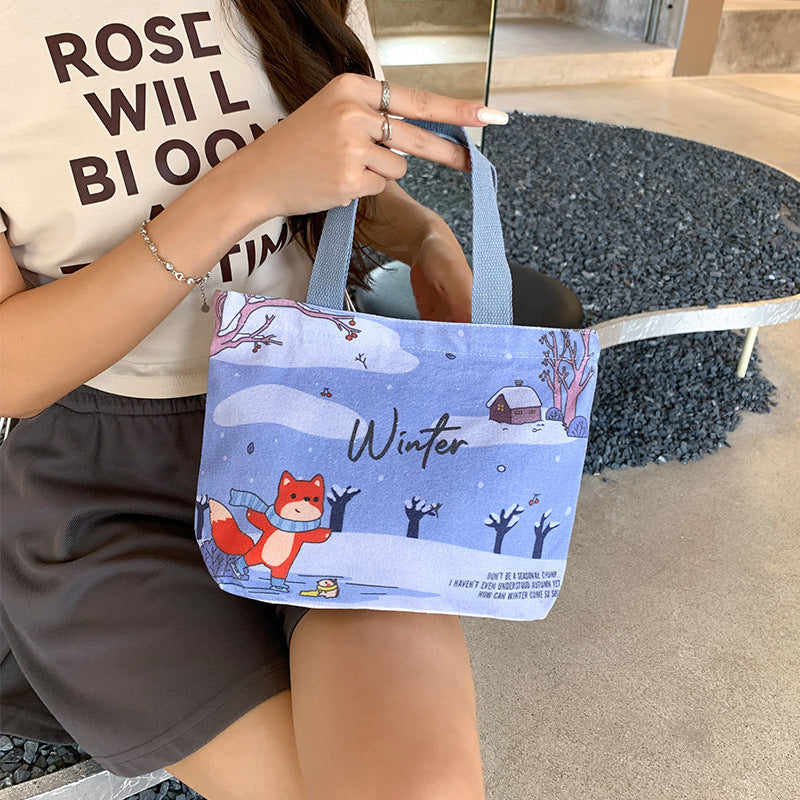 Women's Canvas Cartoon Cabs Korean Style Bags