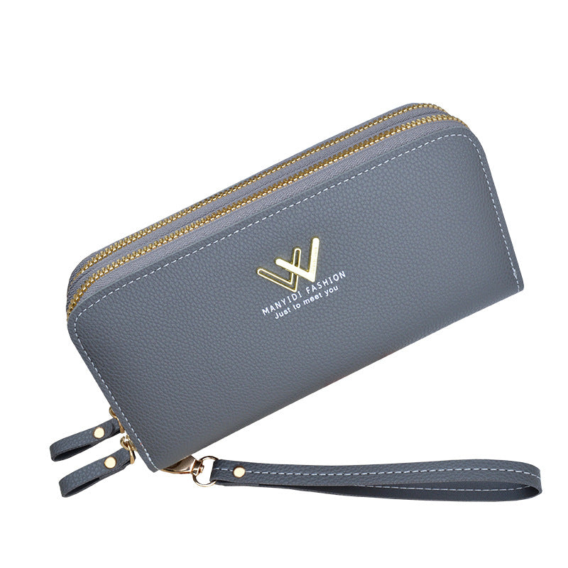 Women's Long Double Zip Clutch Fashion Simple Ladies Wallets