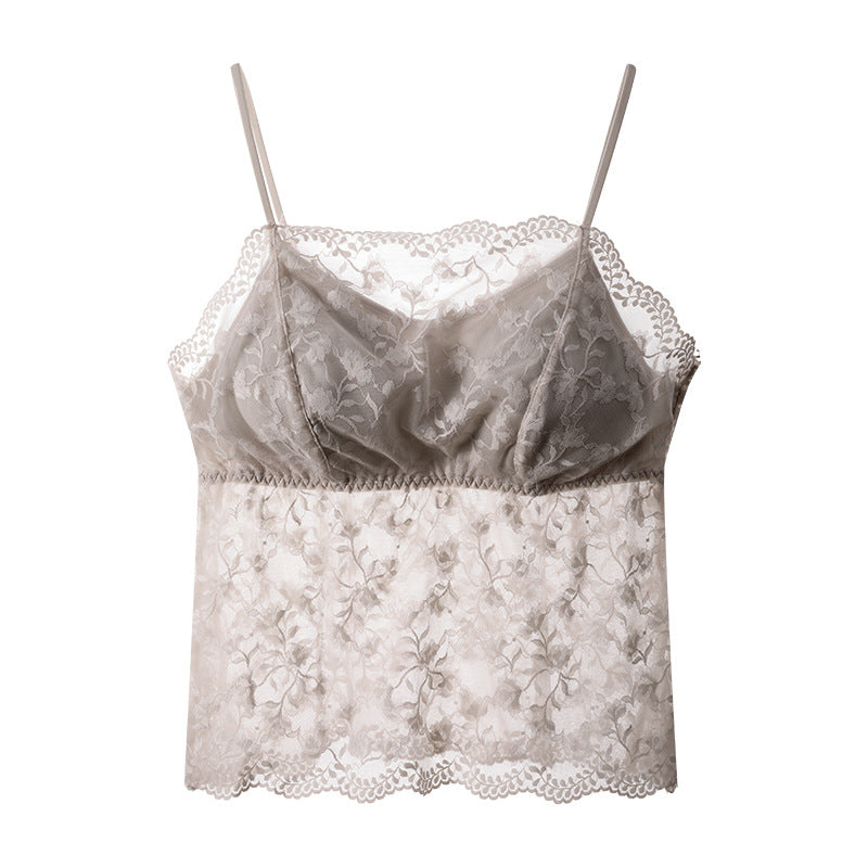 Women's Chest Beauty Back Sling Cup Wrap Tanks Camis