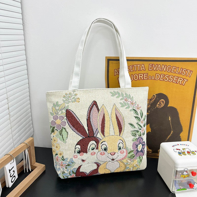 Women's Style Medium Canvas Large Double Sided Shoulder Bags