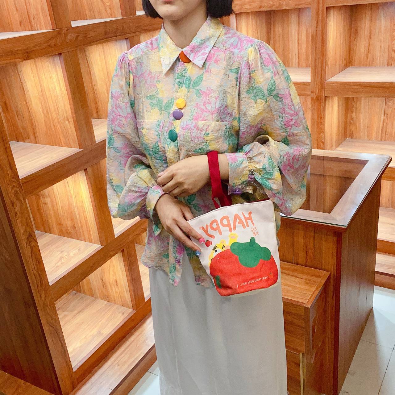 Comfortable Outing Snack Canvas Cute Style Handbags