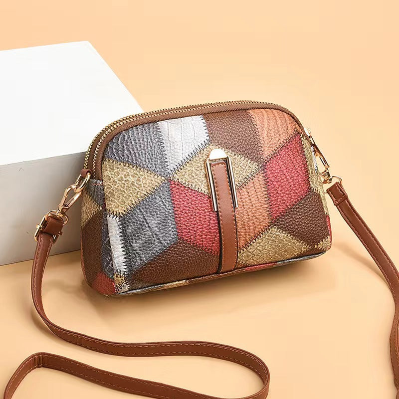 Elegant Women's Spring Embroidery Thread Mobile Phone Bags