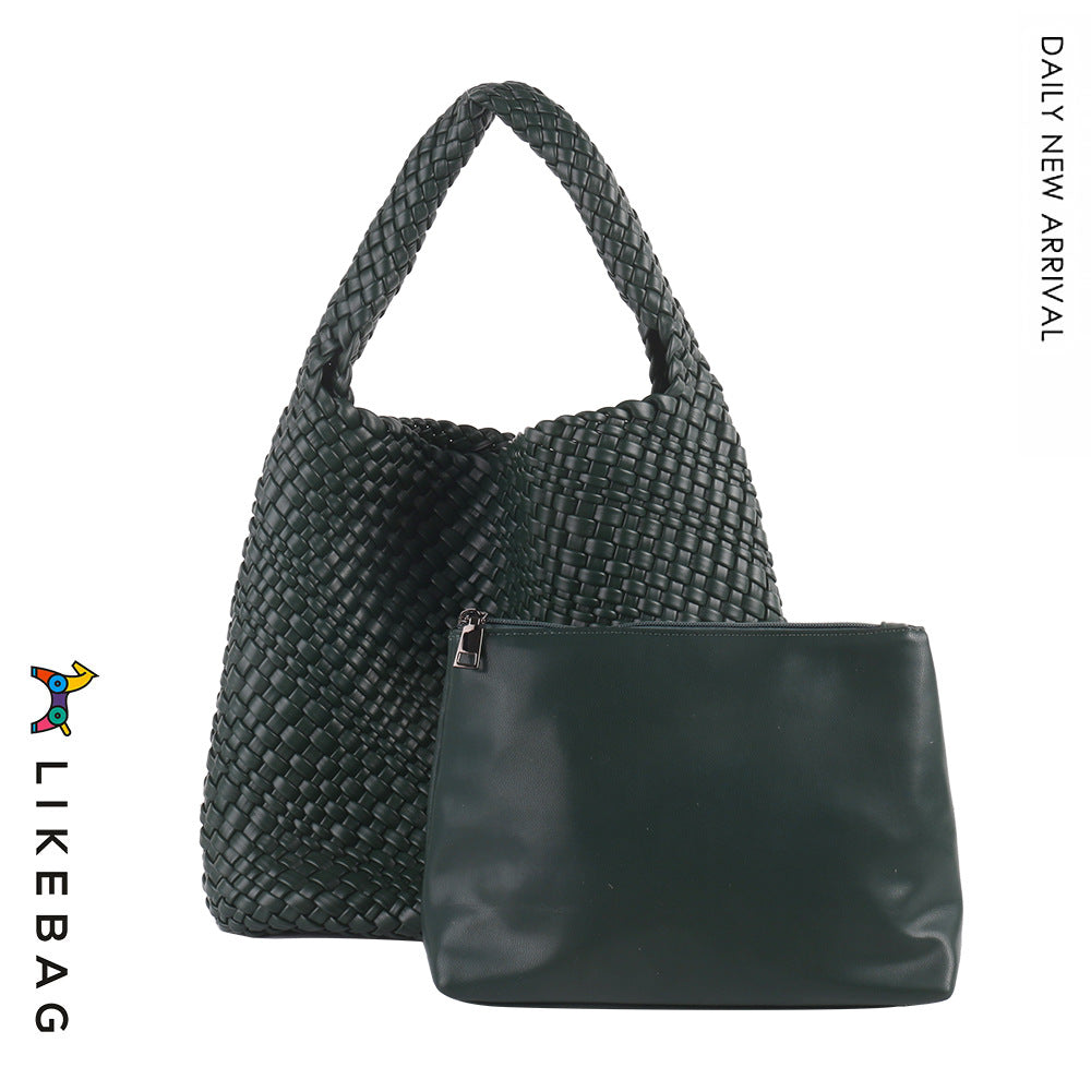 Women's Handmade Woven Fashion Trend Large Capacity Shoulder Bags