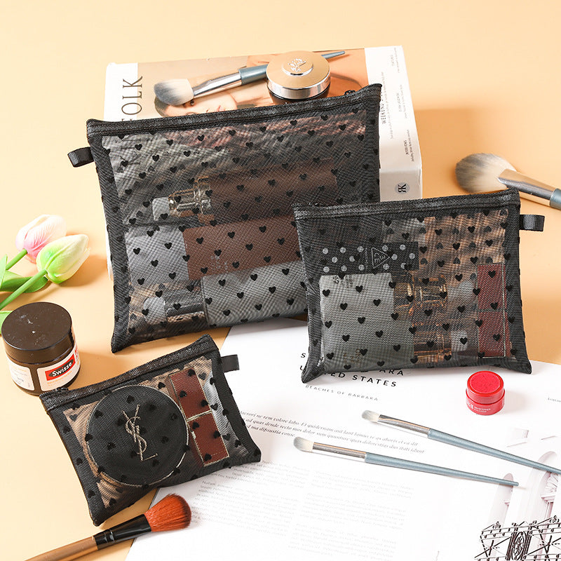 Versatile Portable Mini Mesh Size Makeup Cosmetic Bags
