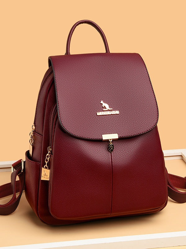 Women's Classic Trendy Fashion Soft Leather Backpacks