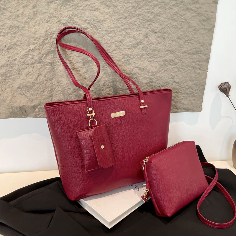 Women's Two-piece Large Capacity Fashion Texture Leisure Commute Women's Shoulder Bag