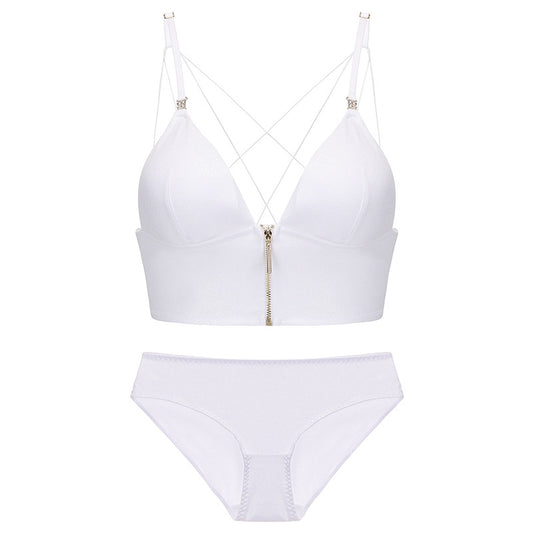 Women's Underwear Thin Spaghetti Strap Buckled Front Shaped Back Lingerie Sets