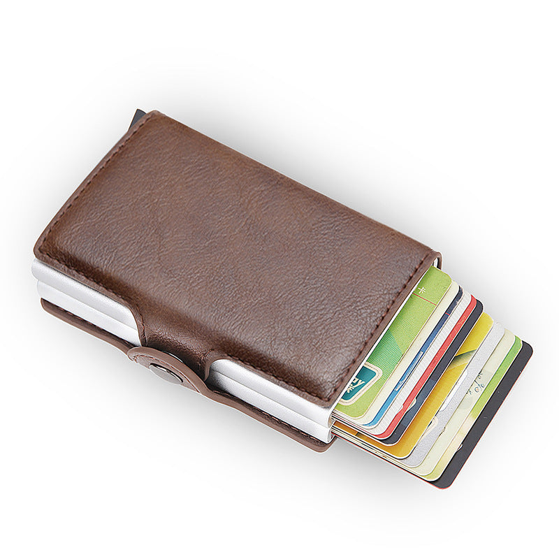 Automatic Aluminum Alloy Carbon Fiber Clamp Card Holder
