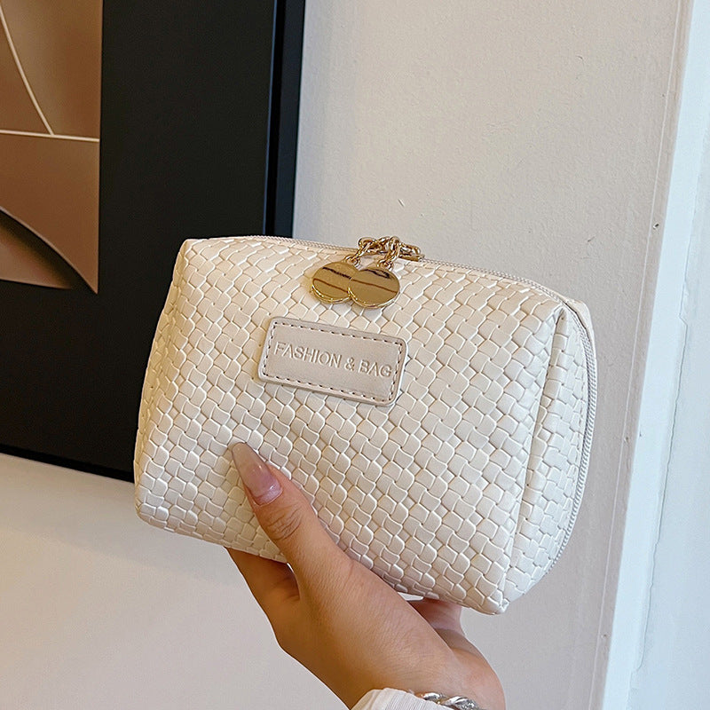 Style Woven Pattern Large Capacity Good-looking Cosmetics Storage Waterproof Wash Cosmetic Bags