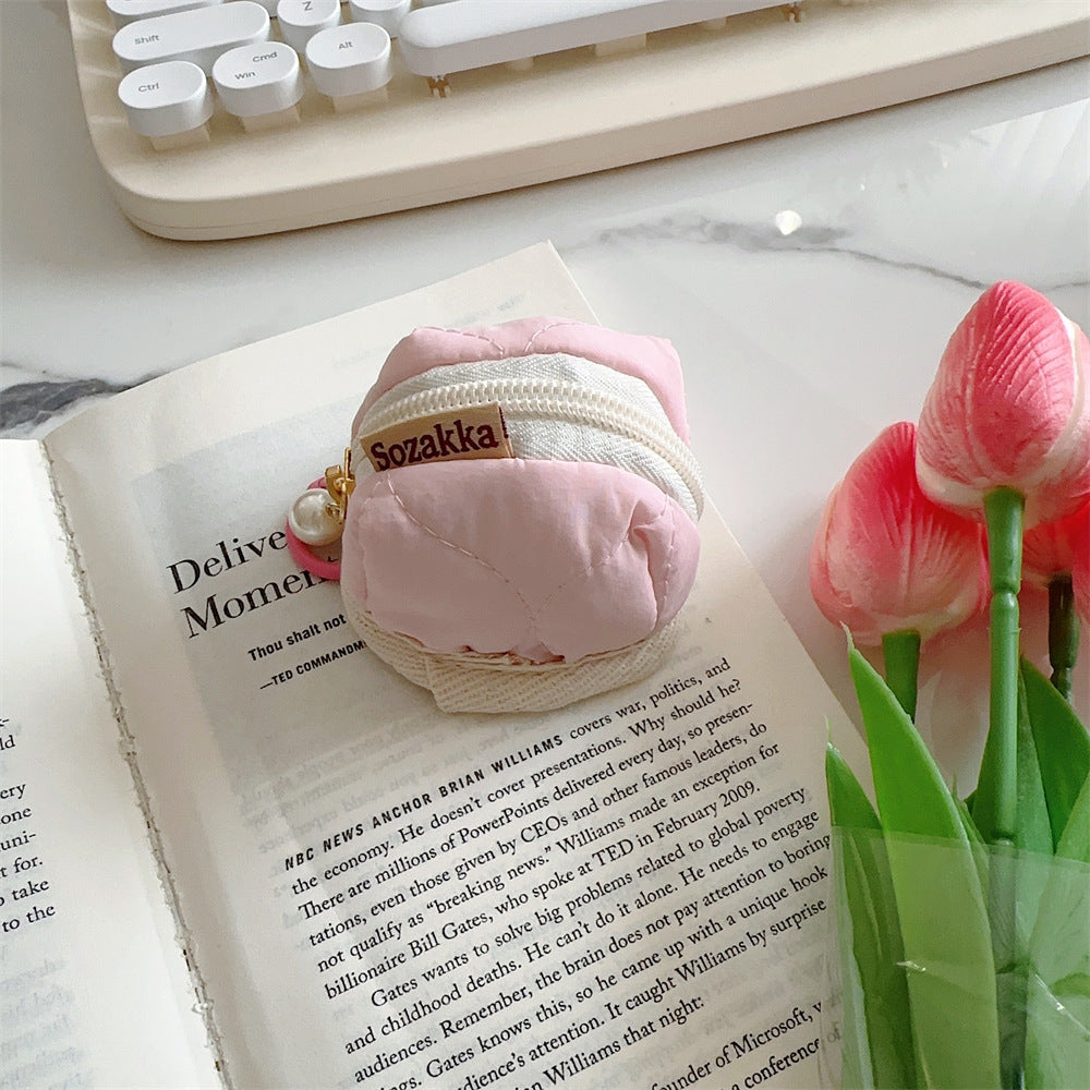 Cute Cartoon Headphone Quilted Soft Applicable Cosmetic Bags