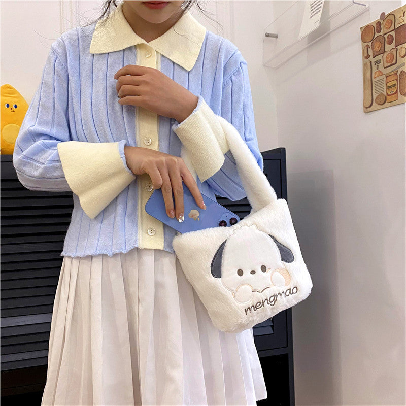 Korean Style Plush Lolita Cute Clow Handbags