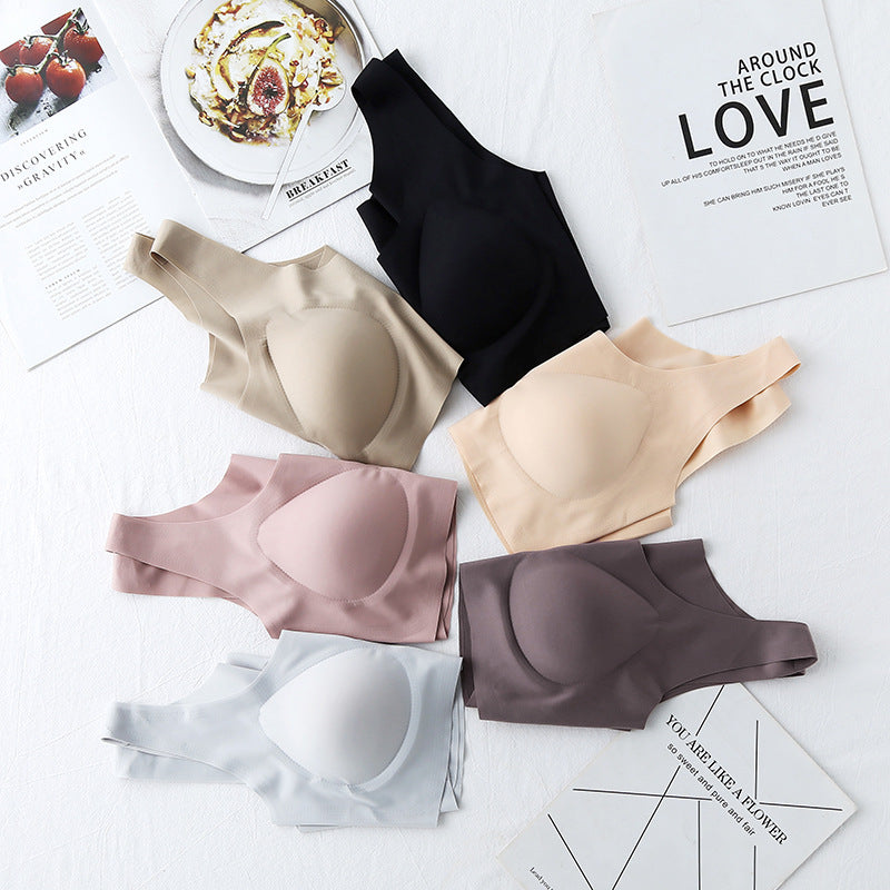 Women's Wireless Underwear Breathable Traceless One-piece Sleep Thin Big Bras