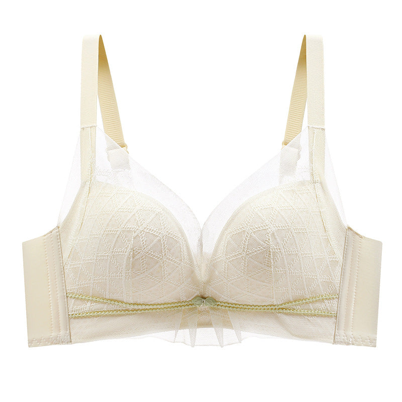 Women's Breast Push Up Breathable Flat Chest Lingerie Sets