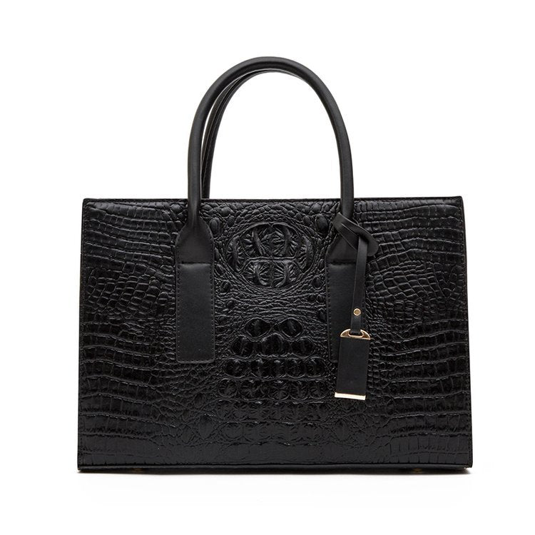 Women's Retro Crocodile Pattern Portable Large Capacity Women's Shoulder Bag