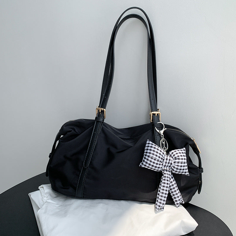 Women's Commuter Nylon Stitching Large Capacity Contrast Shoulder Bags