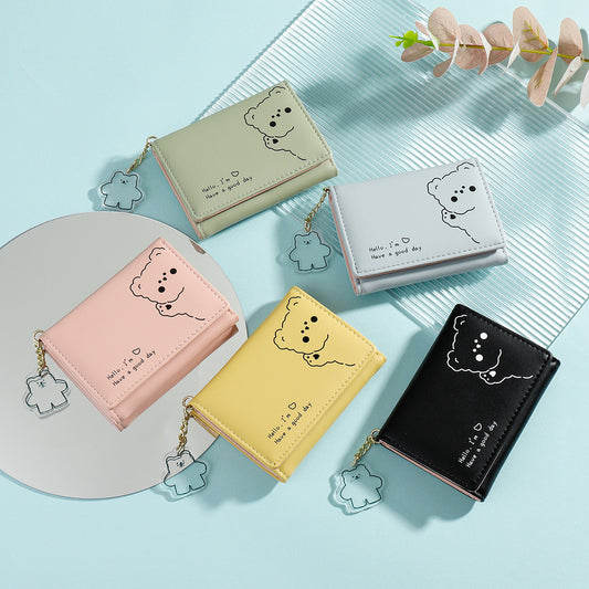 Women's Fashion Cute Large Capacity Three Fold Ladies Wallets