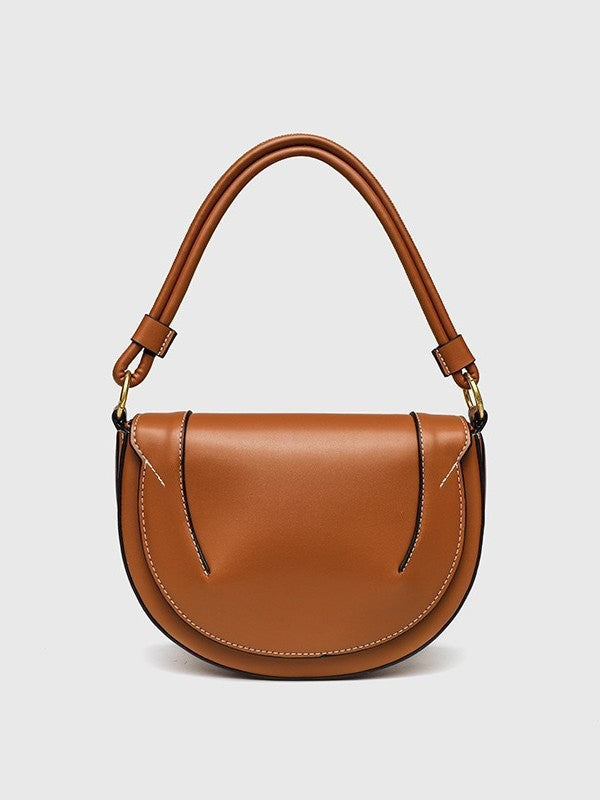 Women's Saddle Magnetic Snap Flip Line Decoration Portable Bags