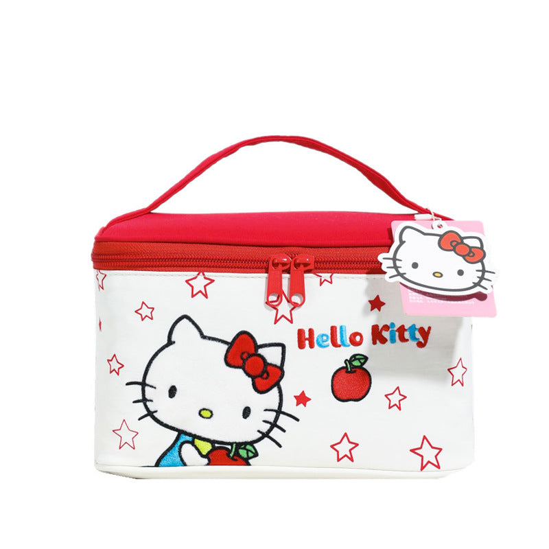 Fashion Embroidery Large Capacity Good-looking Portable Cosmetic Bags