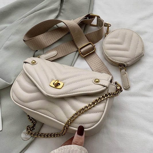 Female Oblique Summer Niche Design Chain Crossbody Bags