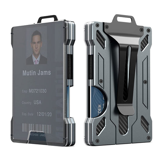 Alloy Transparent Badge Metal Work Permit Card Holder