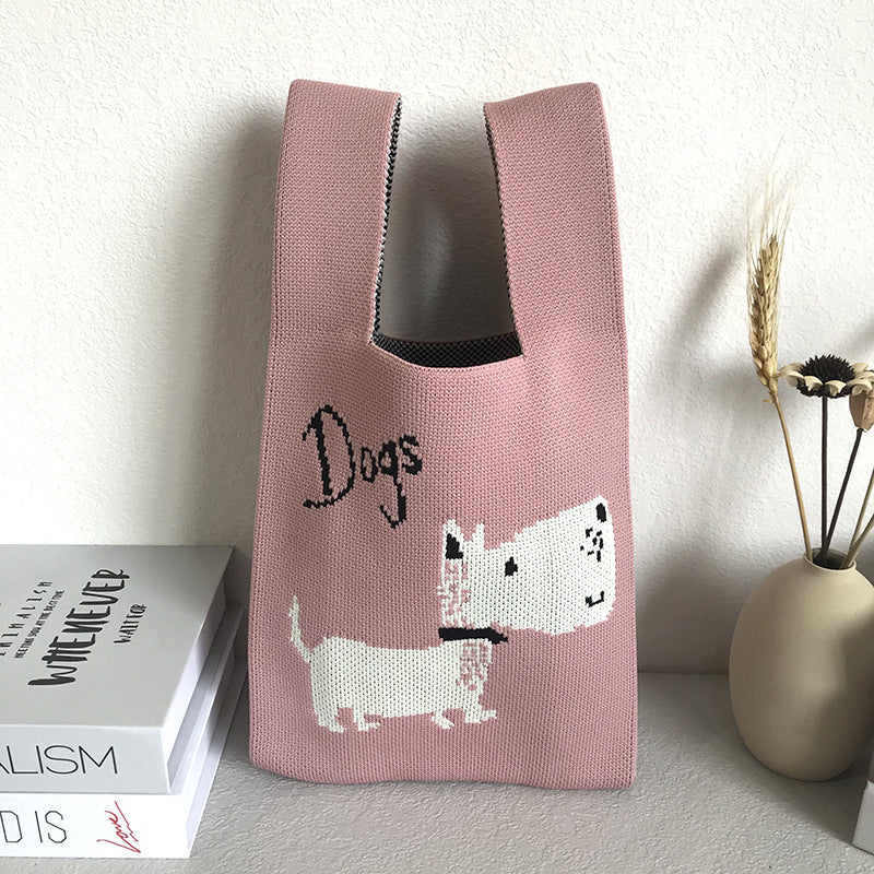 Women's Knitted Wool Vest Version Hand Carrying Handbags