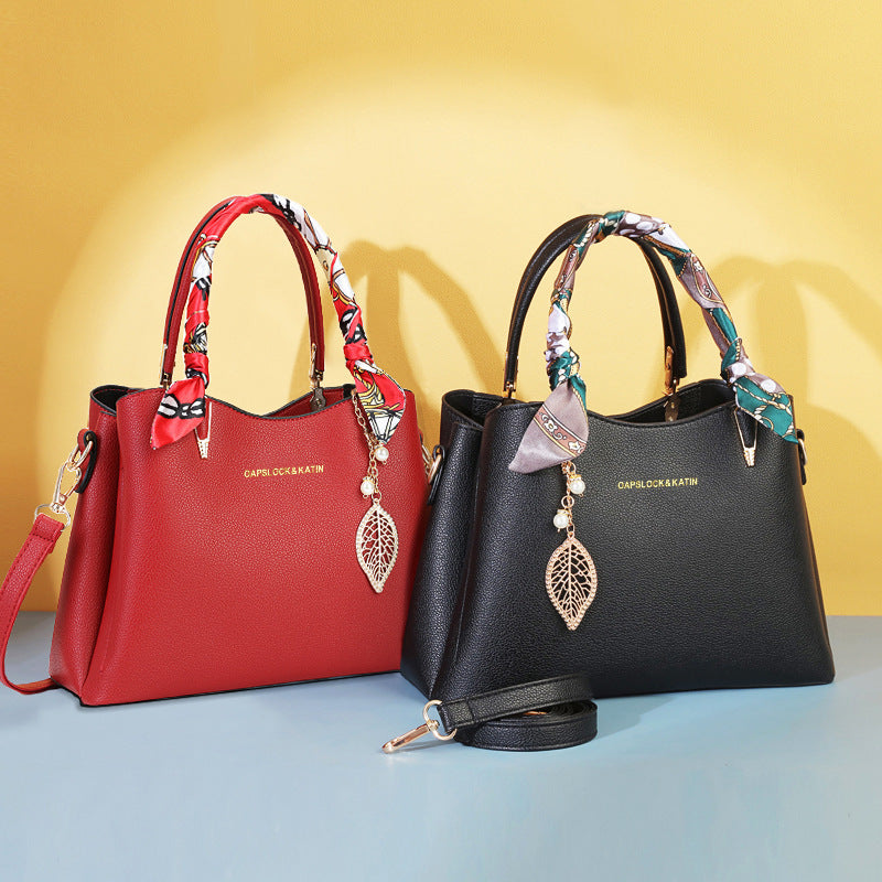 Women's Mother's Day Western Style Solid Color Large Handbags