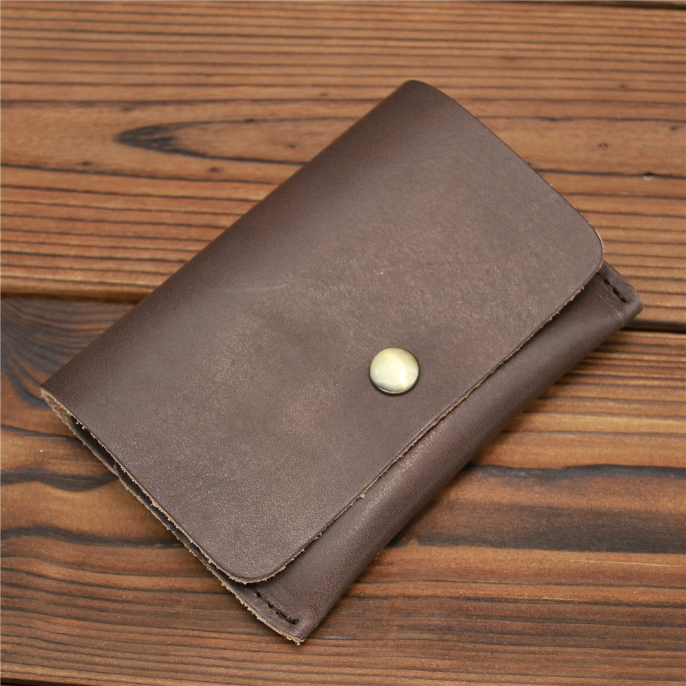 Men's Leather Genuine Simple First Layer Cowhide Card Holder